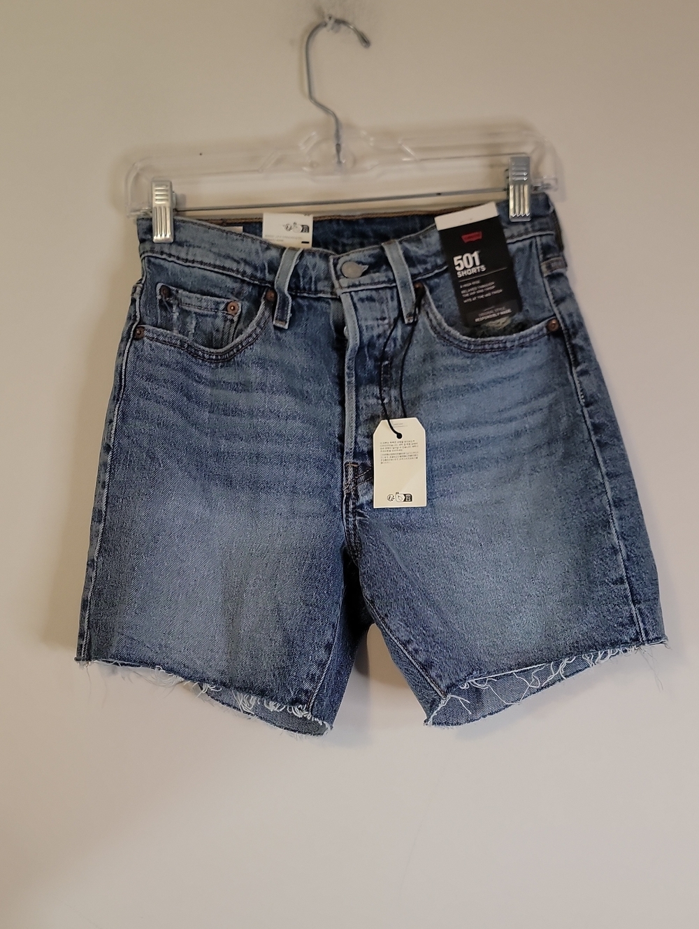 Levi's 501 Cutoff Denim Shorts in Light Blue NWT
